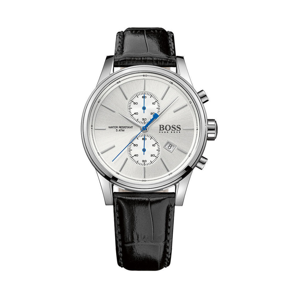 Men's Hugo Boss Jet Black Leather Chronograph Watch - HB1513282